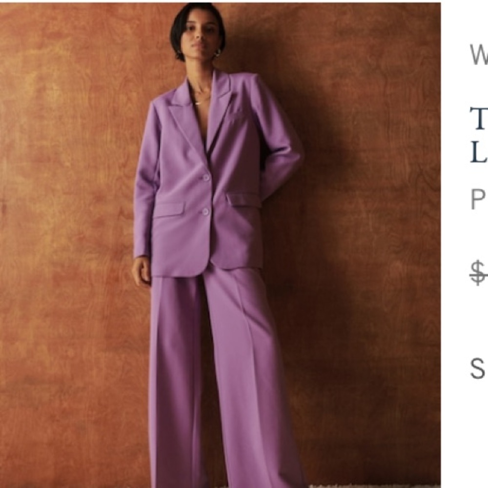 A&F matching suit in light purple XS jacket S pant